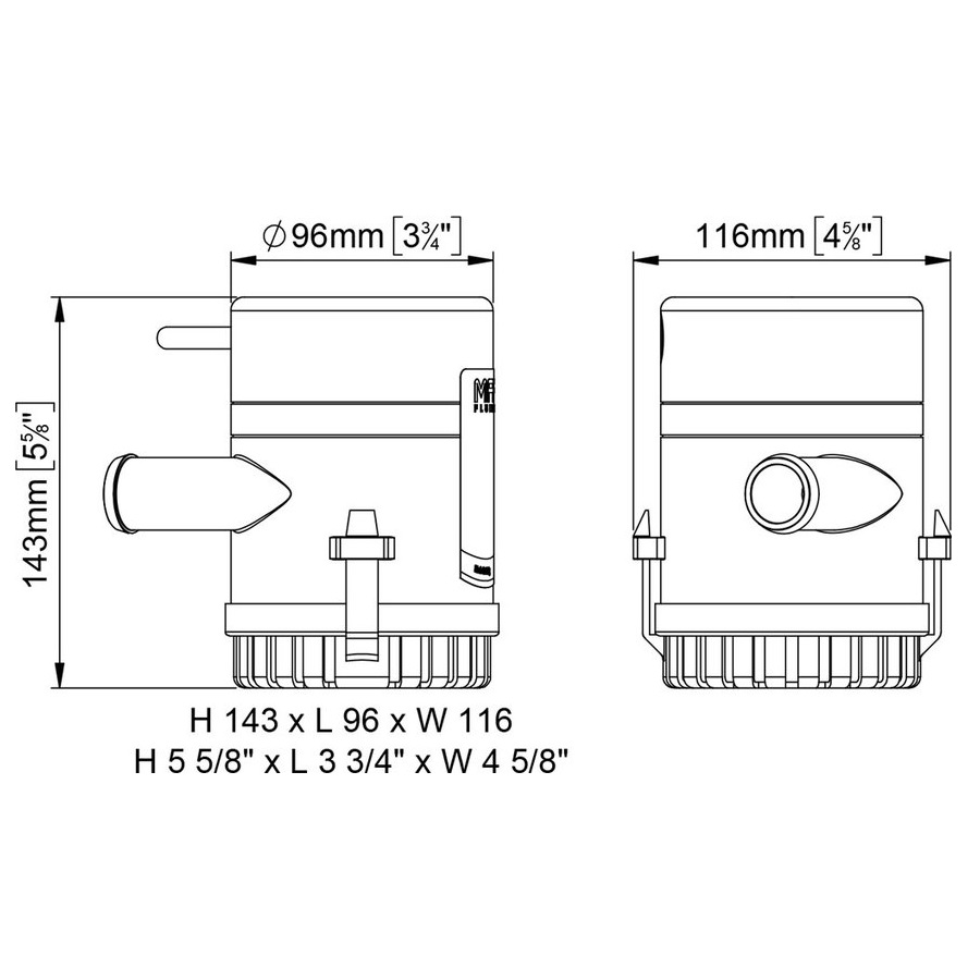 Pompa di sentina Marco UP 1500 - 12 volt -, Pompe di Sentina / Pompa di  sentina marina Marco