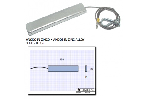 Anodo Sospeso in Zinco Serie Tec.4