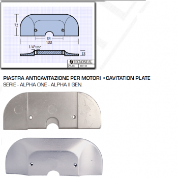 Piastra Anticavitazione per Motori Alpha One Alpha II Gen