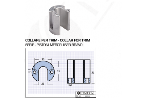 Collare per Motori Trim Pistoni Mercruiser Bravo