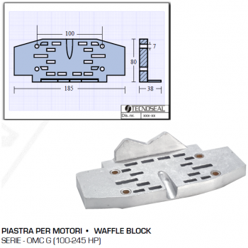 Piastra per Motori Serie OMC G 100 245 HP