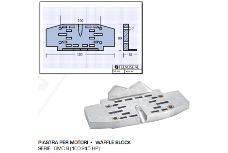 Piastra per Motori Serie OMC G 100 245 HP