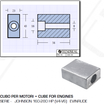 Cubo per Motori Johnson 160 280 HP Evinrude