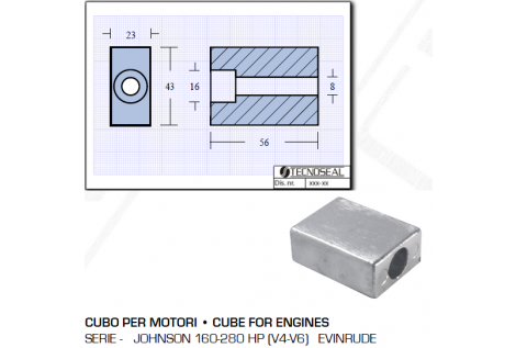 Cubo per Motori Johnson 160 280 HP Evinrude