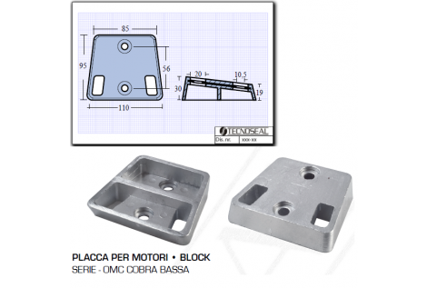 Placca per Motori OMC Cobra Bassa