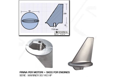 Pinna per Motori Mariner 90 140 HP