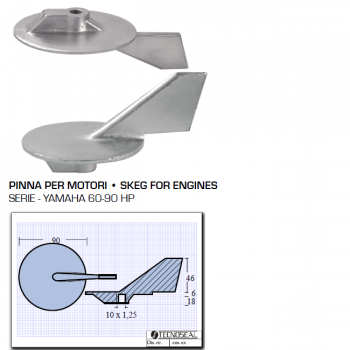 Pinna per Motori Yamaha 60 90 HP