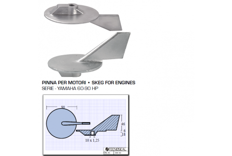 Pinna per Motori Yamaha 60 90 HP