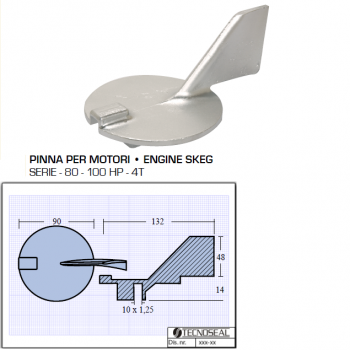 Pinna per Motori 80 100 HP 4T