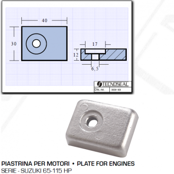 Piastrina per Motori Suzuky 65 115 HP