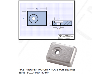 Piastrina per Motori Suzuky 65 115 HP