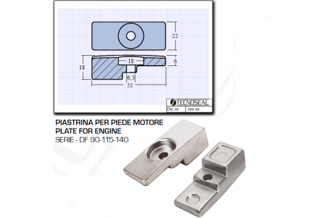 Piastrina per Piede Motore DF 90 115 140 