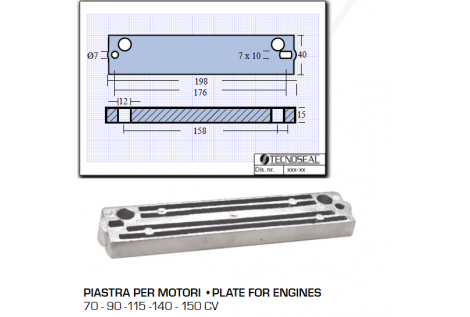 Piastra per Motori Susuky 70 90 115 140 150 CV