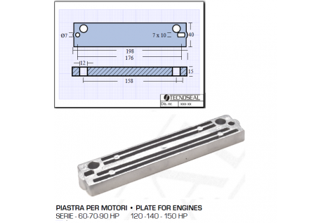 Piastra per Motori Tohatsu 60 70 90 HP 120 140 150 HP