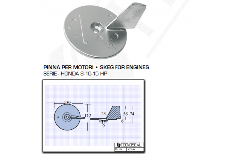 Pinna per Motori Honda 8 10 15 HP