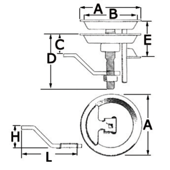 Alzapagliolo inox 70 mm 