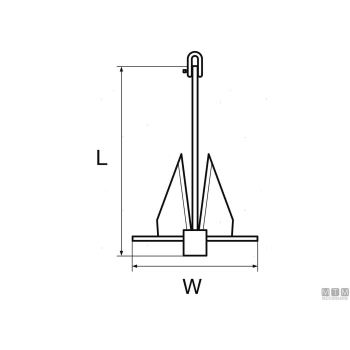 Ancora danforth zincata 10kg< 