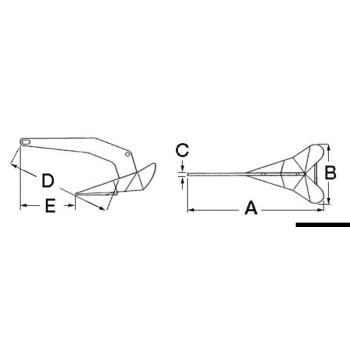 Ancora Delta 20 kg in acciaio zincato 