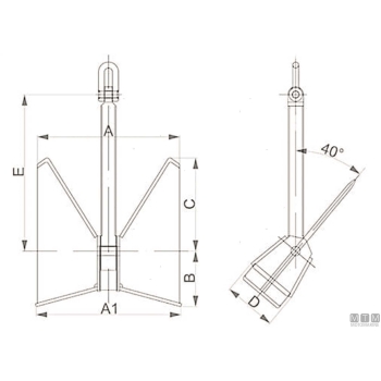 Ancora pool tw inox 60kg< 