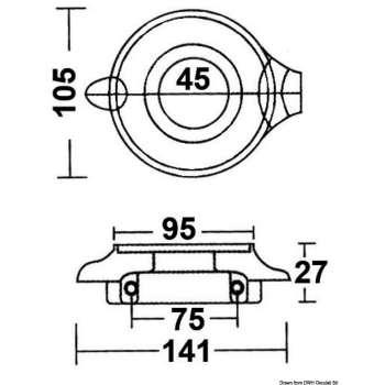 Anodo alluminio collare Volvo Ø mm 107 