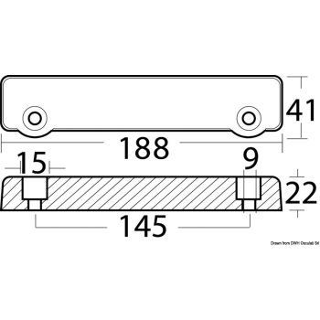 Anodo barra alluminio Volvo Penta 