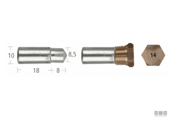 Anodo barrotto+tappo lombardini zn 