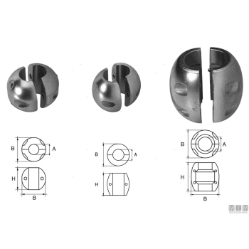 Anodo collare std d20mm zn 