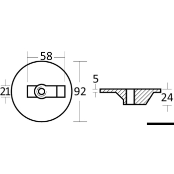 Anodo magnesio Alpha/Bravo 35/300 HP 