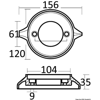 Anodo magnesio collare VOLVO 280/290 