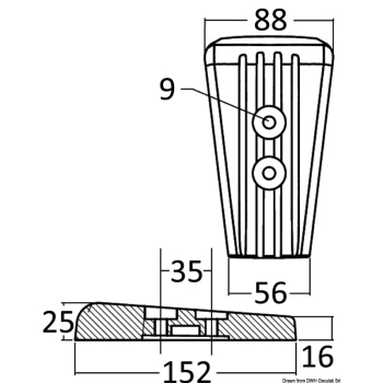 Anodo magnesio piede Volvo SX/DPS 