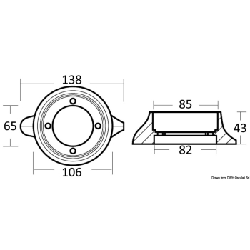 Anodo magnesio Volvo SeaDrive Ø mm 105 