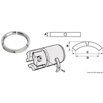 Anodo per elica piedi Sail Drive/Folding Prop, serie 3 pezzi-43.535.00