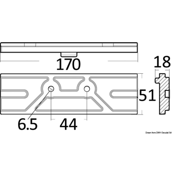 Anodo piastra FB Mercury/Mariner 150 HP 