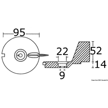 Anodo pinna Mercury 18/25 HP 