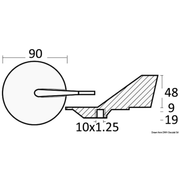 Anodo zinco Yamaha Mariner 