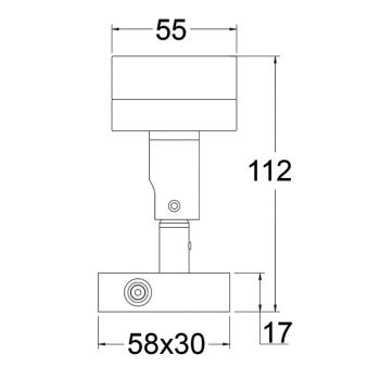 Applique Laguna ottone cromato satinato 