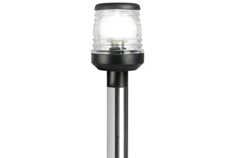 Asta 360° led abbattibile inox 