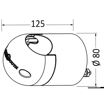 Attacco laterale tubo 44 mm 