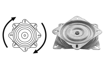 Base girevole inox frizionata per sedile 