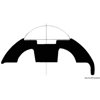 Base per profili PVC bianco 45 mm 