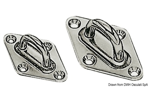 Basetta inox 40x64 mm 