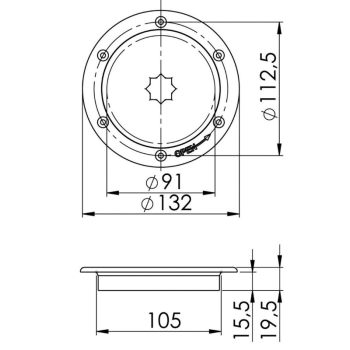 Botola ispezione AISI 316 passaggio 91 mm 