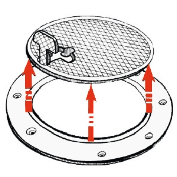 Botola ispezione nera 265 x 215 mm 