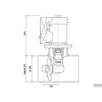 Bow propeller quick btq185-75 24v 