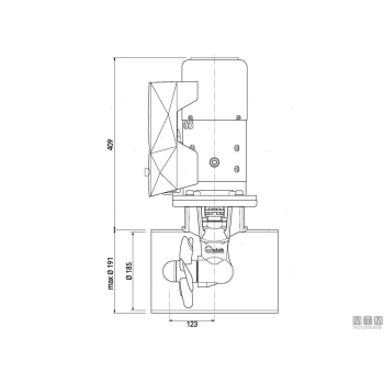 Bow propeller quick btq185-75 24v 