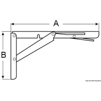 Braccio per tavolo  Soft Close 300 x 160 mm 