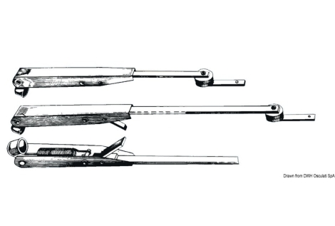 Braccio tergicristallo regolabile 455/615 mm 