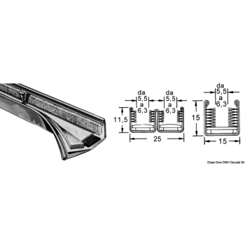 Canalina inox doppia 25 x 11,5 mm 