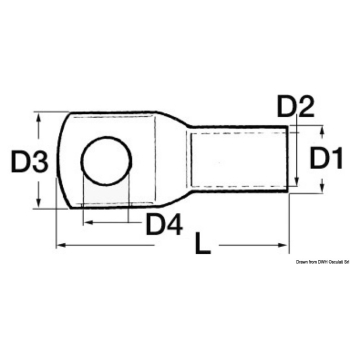 Capicorda di potenza per cavo 10 mm² 