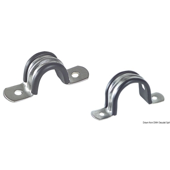 Cavallotti tubi inox/gomma 10 mm 